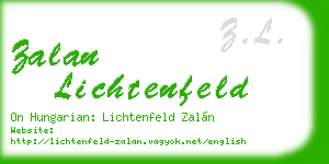 zalan lichtenfeld business card